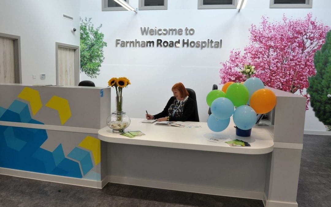 Farnham Road Hospital, Guildford Picture courtesy of: Surrey and Borders Partnership NHS Foundation Trust