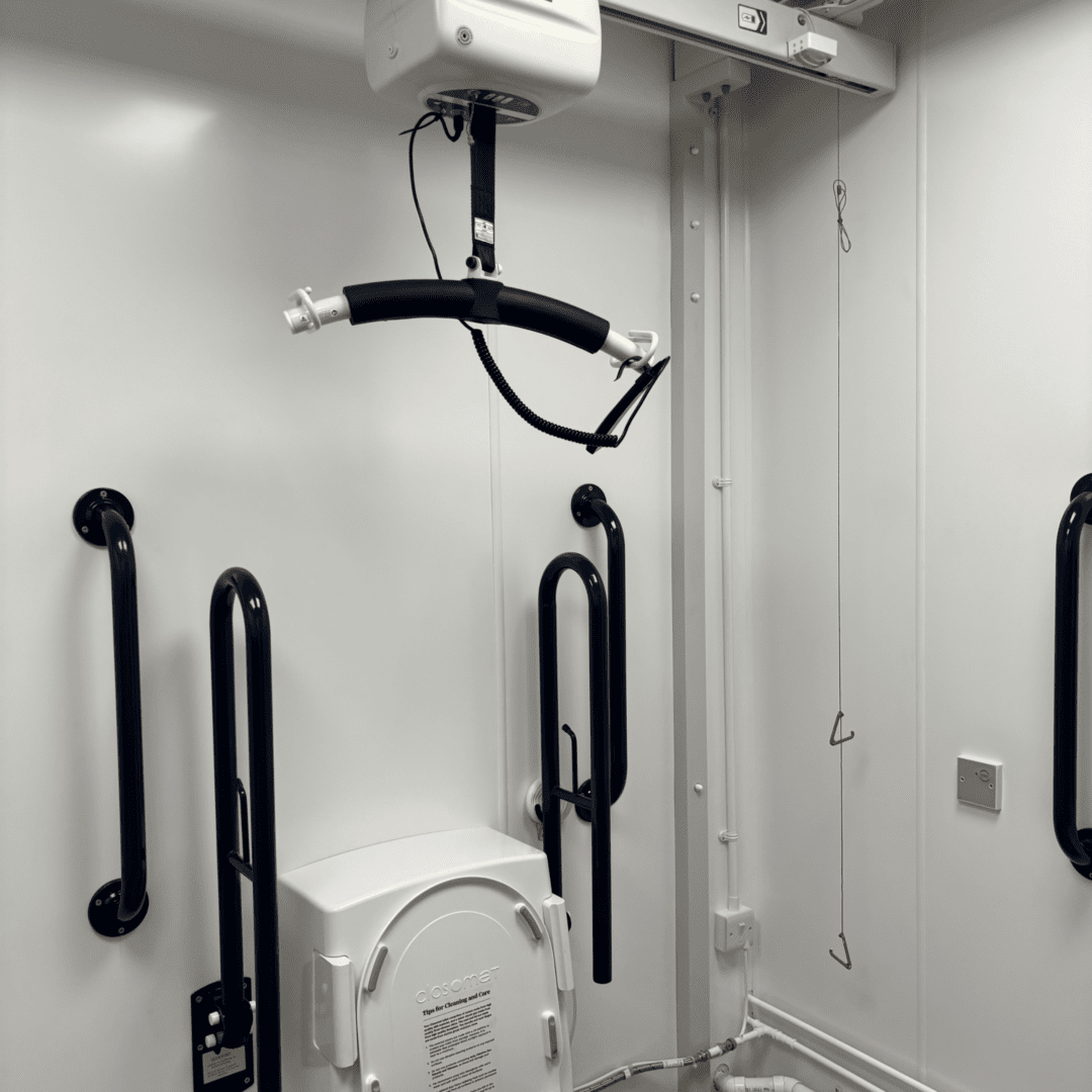 High School with an H-Frame Ceiling Track Hoist