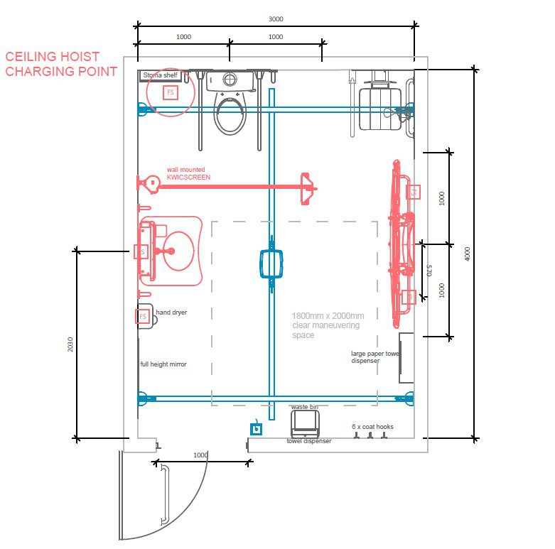 Ceiling Hoists In School Hygiene Rooms Bathrooms